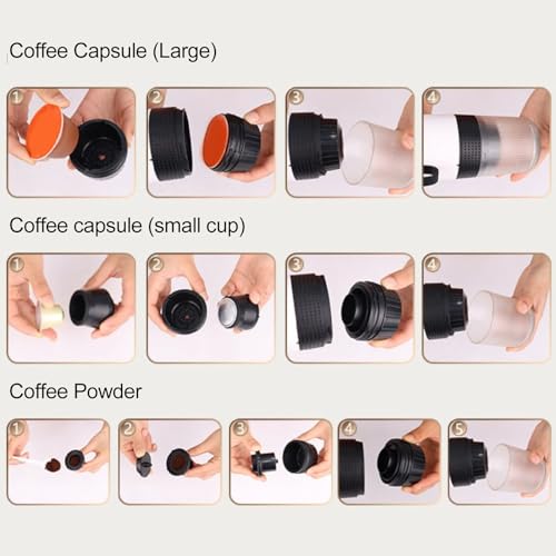 Cafetera portátil 3 en 1 con batería 120 mL miniatura 4