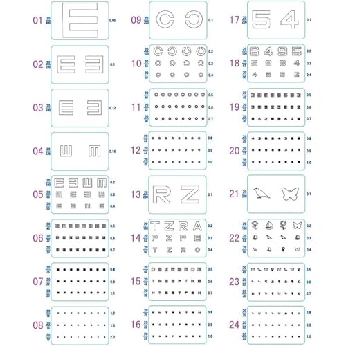 Image of Visual Acuity Chart, LCD Vision Chart with Remote Control, 300+ Visual Targets, 21.5-inch Large Screen Display, 1-6.5m Distance Adjustable, Can Be Placed /Wall Mounted