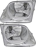 For Ford F150 F250 1997-2003/Expedition 1997 1998 1999 2000 2001 2002 Headlights Lamps Set Halogen Driver and Passenger Side