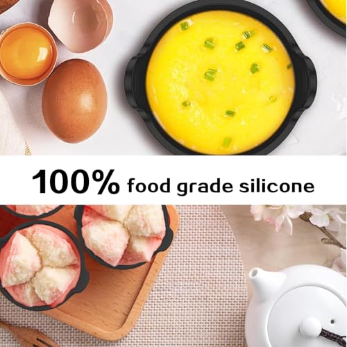 Silicone Egg Poacher for Air Fryer - Set of 4, Non-Stick Ramekins, Heat-Resistant Silicone Moulds, Microwave & Dishwasher Safe, Perfect Egg Cooker Cups for Healthy Breakfasts, Air Fryer Accessories - Image 4