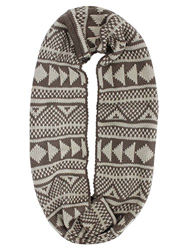 Nordic Print Winter Knit Unisex Infinity Scarf2