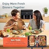 COSORI Dual Air Fryer 9Qt – 10-in-1, Fresh Balanced Meals for Family and Children with Double Baskets, Sync Cook & Finish to Bake, Roast, Reheat, Broil & 130 Recipes for Easy Cooking, Dishwasher Safe