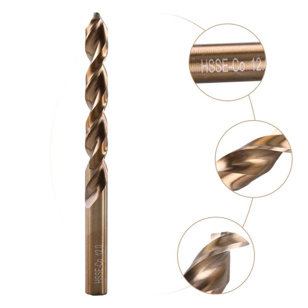 1.0-13mm zestaw wierteł krętych powlekanych kobaltem HSS M35 wiertło pistoletowe do drewna/metalu do wycinania otworów elektronarzędzia, 11.0mm, 5 sztuk