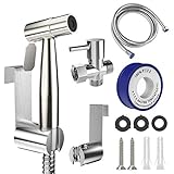 bidet set mit handbrause 【Die Perfekt alternativ zum Toiletpapier und Feuchttüchern】Der Bidet Sprayer hat bequemen Griff, beim Griff kraftvoll, dieser handgehaltene bidet sprüher liefert ein gut gereinigtes Gefühl, das traditionelle Methoden nicht bieten können. Stellen Sie sich eine neue Art des Reinigens vor, die nicht nur hygienischer, sondern auch sanfter zu Ihrer Haut ist. Eine gründliche Sauberkeit ohne die Härte von Papier oder chemie. Das bedeutet weniger Schmerzen und Jucken. Einfach mit Wasser!