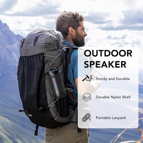 Image of Portable Bluetooth Speaker, Bluetooth 5.4 Speaker, 30W Dual Speaker, 2.0 Channel, Deep Bass, 30H Playtime, Colorful RGB Lights, IPX7 Waterproof, TWS pairing for Outdoor /Home /Party /Travel, Gift Ideas