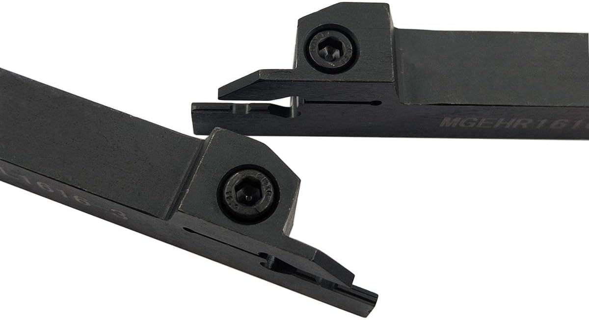 MGHER1010-1.5/2/2.5/3 10×10mm 3/8’’ +10pcs MGGN 150/200/250/300 Tin Coated Carbide Grooving Inserts Cutting Holder Cut-Off Tool Holder for MGEHR/MGIVR Lathe Yellow (MGHEL 1010-3+MGGN300)(MGHEL 1010-1.