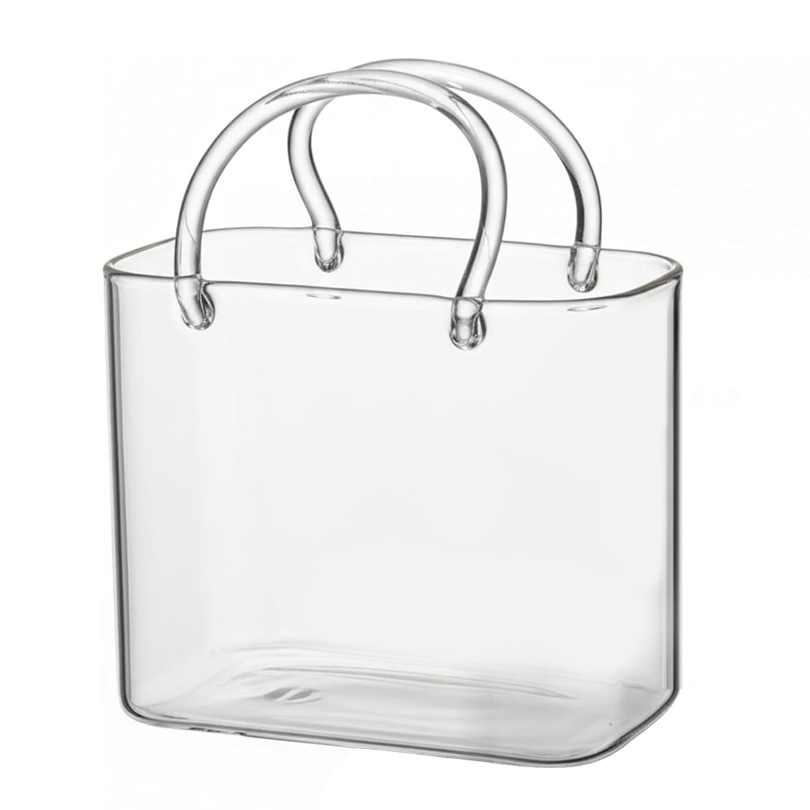 CAZSTYK Artistic Handbag Decorated Glass Cup with Embossing and Functional for Enhancing Visual Appeal and Hot Beverage Use Glass Liquid Container