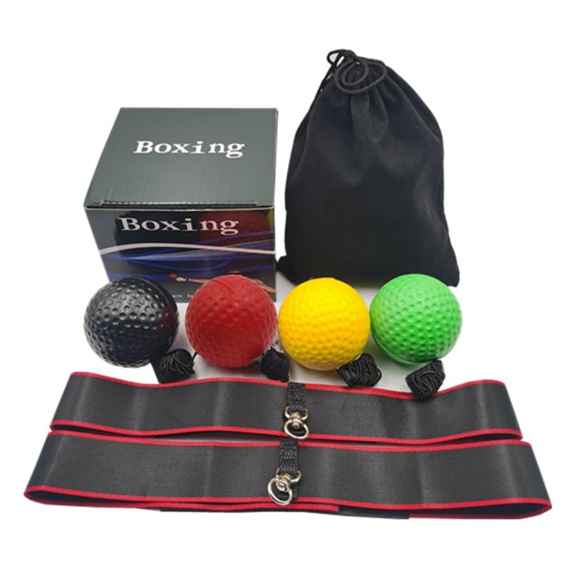 DoeekBoxing Fight Ball Reflex for Improving Speed Reactions and Hand Eye Coordination Boxing Punch Equipment for Boxing, MMA and Other Combat Sports Training