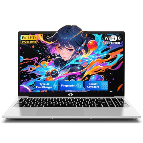 NIMO 15.6 Inch FHD Student Laptop, Intel 4-Core (Beat i3-10110U, up to 3.6GHz) 8GB RAM 256GB SSD,...