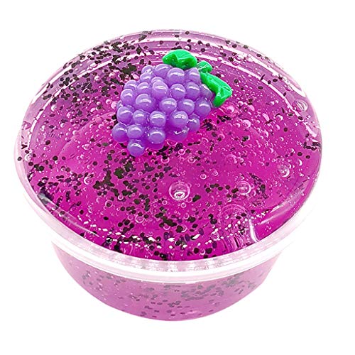 Hisoul Crystal Mud Toys Multicolor Fruits Mud Slime Putty Scented Clay Toy, Super Light, Non-Sticky, Stress Relief Fun Sludge Gift Mud Toys for Adults and Kids (H)