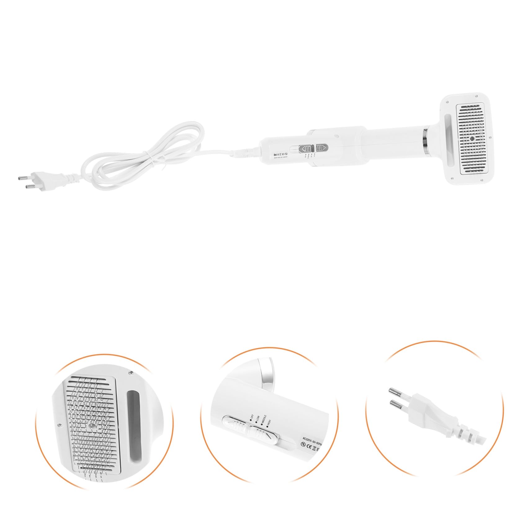 SUPVOX Peigne Sèche-cheveux Plastique Blanc Portable pour Animaux de Compagnie Sûr et Pratique Toilettage des Chiens et Chats à Domicile