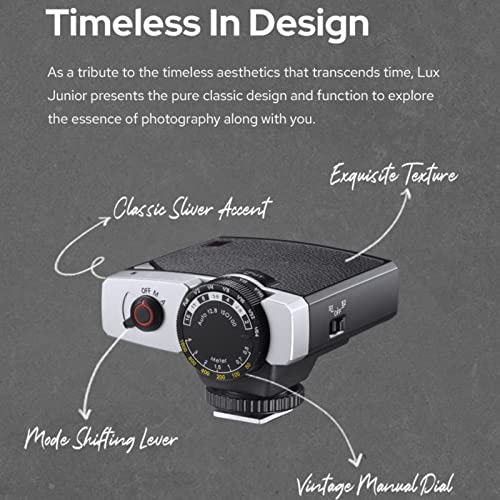 Image of Godox Lux Junior Retro Camera Flash for Canon Sony Nikon Fujifilm Olympus Camera Flash Speedlight Speedlite,GN12 6000K±200K CCT,Auto & Manual Flash 1 /1-1 /64 Flash Power,for Digital Camera Film Camera