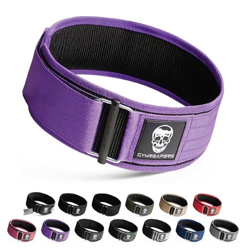 Image of Gymreapers Quick Locking Weight Lifting Belt for Men Gym Belt for Powerlifting Deadlift Belt with 4 Inch Neoprene Metal Buckle Back Support Weightlifting Belt Women