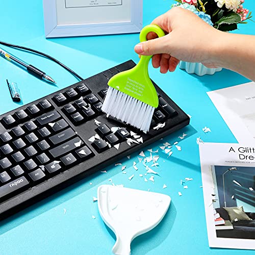 3 Pieces Mini Dustpan Set Brush For Table Whisk Brooms Small Dustpan Mini Broom Set Mini Dust Pans With Brush Tiny Cleaning Table Broom Sweep Brush Cleaning Tool For Car Desk Keyboard Countertop Nest #TOP5