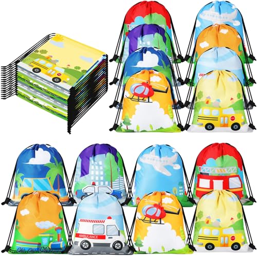 Mochila Ferraycle, com Cordão para Transporte, Bolsa para Festas, Sacolas de Presente para Guloseimas, Suprimentos para Aniversários, Carro, Ônibus, Trem, Avião, 24 unidades