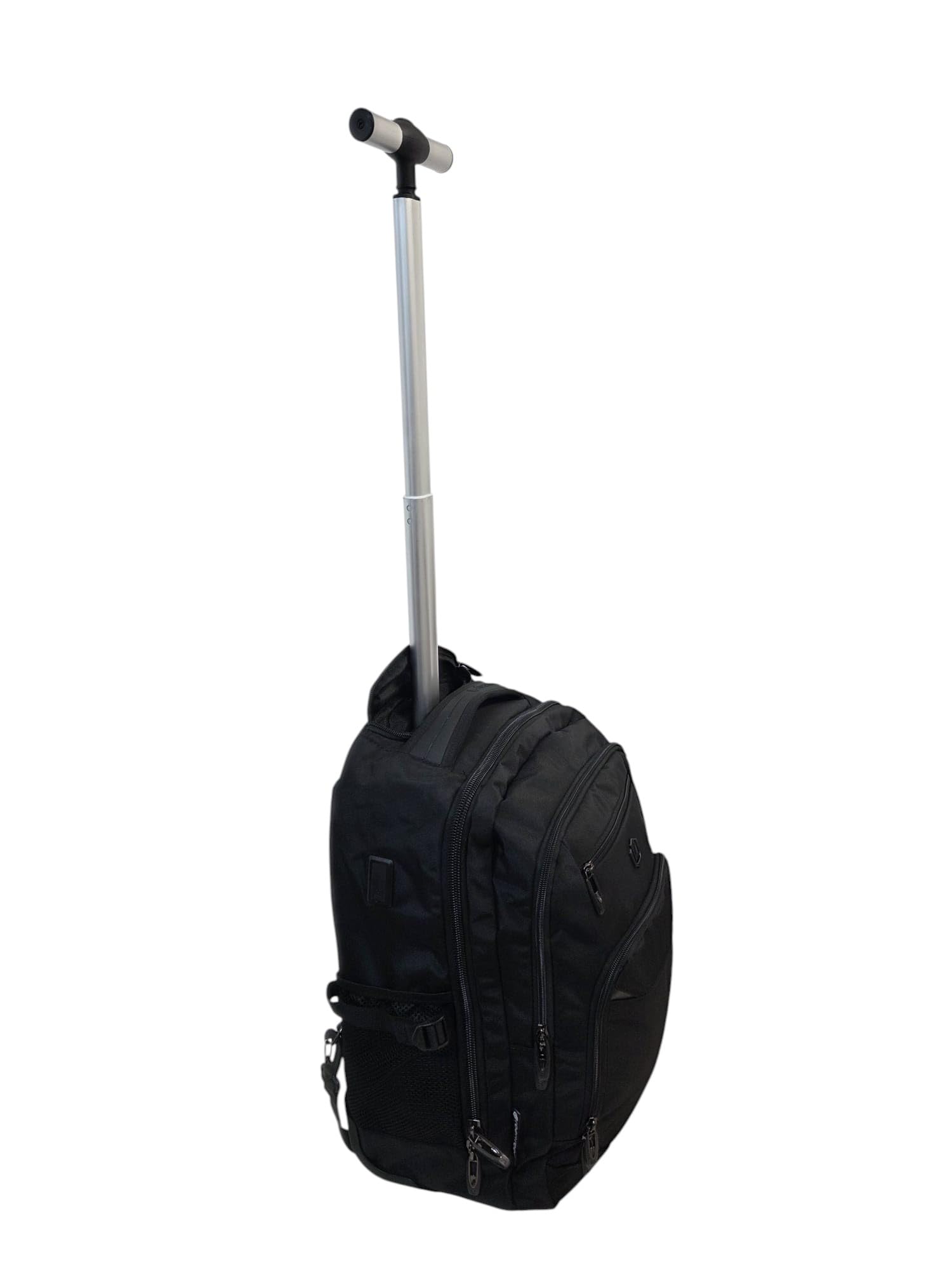 URBANFEEL Mochila con Ruedas y Asa Telescópica, Color Negro, Múltiples Compartimentos, Maleta de Viaje Portátil, 40L
