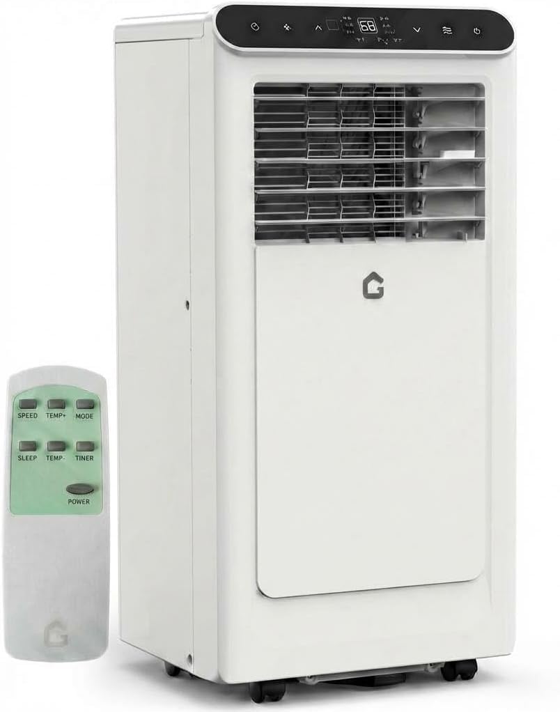 Garvee 10 000 BTU Portable Air Conditioner 3-in-1 Portable AC Unit with Cool Dehumidifier Fan Modes Covers Rooms
