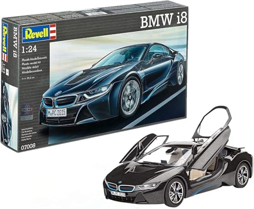 Revell - 07008 - Mbmw I8 - 131 Pi&egrave;ces - Echelle 1/24, Le noir