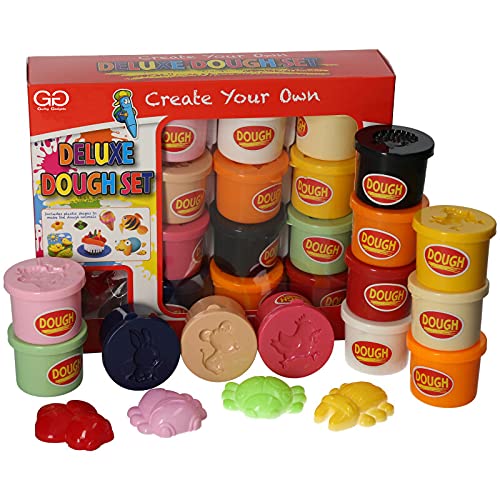 Guilty GadgetsKids Play Modelling Clay Dough Moulding Set Shapes Moulds Pack | Birthday