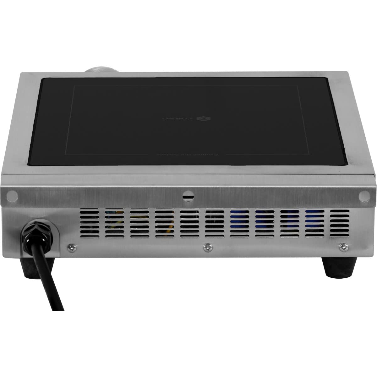 ZORRO Induktionskochfeld ZIH 1 | 3500 W | Gastro Profi-Gerät | 15 Stufen Drehregler | Timer-Funktion | Induktionskochplatte aus Edelstahl | Hohe Leistung | Einzelinduktionskochfeld | Hohe Tragkraft