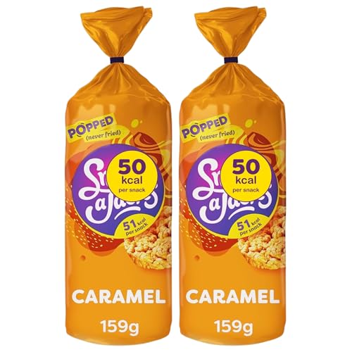 Snacks Bundle with Snack A Jacks Jumbo Caramel Rice Cakes 159g (2 Pack)
