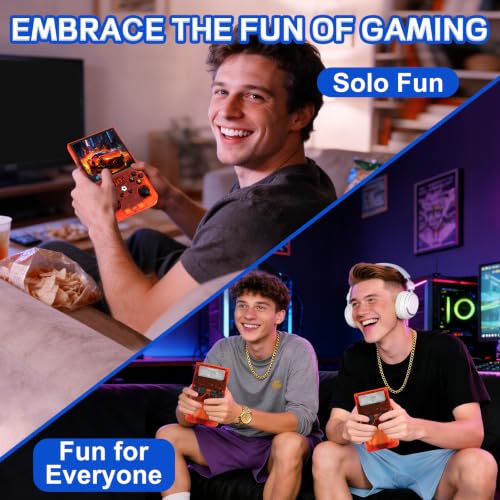 Image of R36MAX Video Game Console - 4.0-Inch Screen, Support 18000+Classic Games,64G TF Card,Portable Console with Open Source System,4000mAh Battery,Birthday Gift for Adult or Partner (Red)