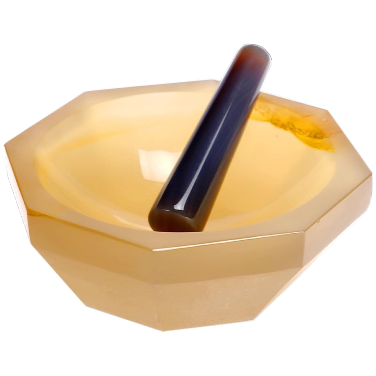 COYEUX Lab Agate Mortar And Pestle Set, Natural Polished Agate Grinder, With 7.2-7.5 Hardness Level, For Spice Grinding, Laboratory Use