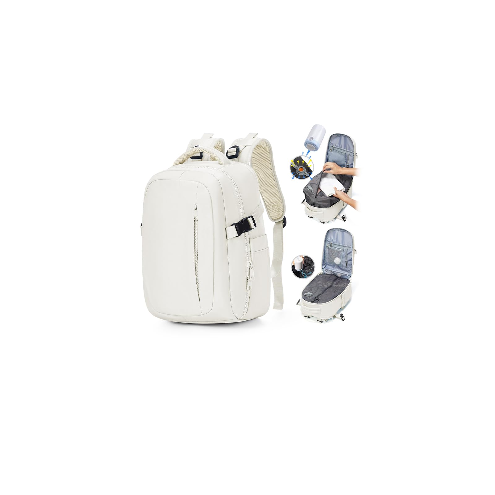 SZLX Mochila al Vacio con Bomba Equipaje de Mano 40x30x20 Ryanair Vueling Wizzair Easyjet Mochila Viaje Cabina Avion 40x20x25 Ryanair Mujer Mochila de transporte Impermeable para Computadora Portátil — view 34
