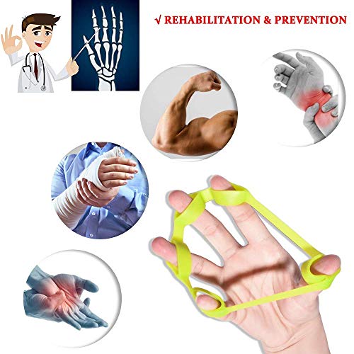 Fortalecedor de preensão de mão, exercitador de dedo, treinador de força de preensão (6 PCS), novo m