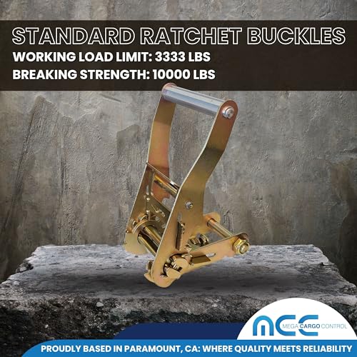 Image of Mega Cargo Control 2 inch Replacement Standard Ratchets (2 - Pack) | Ratchet Strap Tie Down Buckles for 2 inch Webbing | Towing & Flatbed,