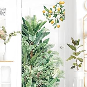 HIMKI Türaufkleber Kinderzimmer Naturlandschaft Tür Sticker selbstklebend Wandtattoo Wald Pflanzen-Türdeko für Wohnzimmer Schlafzimmer Kinderzimmer Kindergarten Klassenzimmer (D)