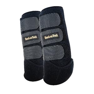 Back on Track Therapeutic Horse Exercise Boots for Hind Legs, Black, Large