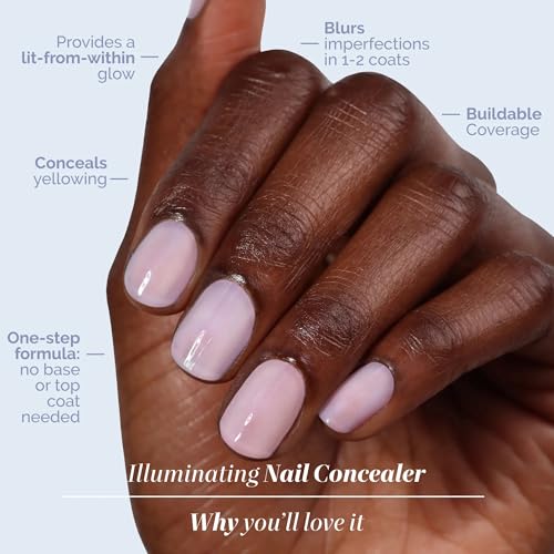 LONDONTOWN Original Illuminating Nail Concealer, Sheer Brightening Nail Polish & Strengthener for Yellowing, Damaged or Discolored Nails, Natural Nail Perfector, Milky White, 21+ Free, 0.4 Fl Oz - Thumbnail 3
