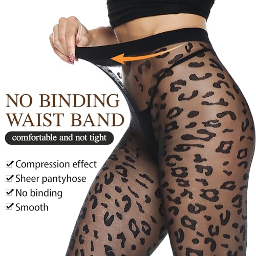 Yilanmy Patterned Tights for Women sheer black tights High Waist Pantyhose4