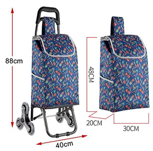YRYBZ Einkaufstrolley - 35 Liter - Extra große Reifen - Abnehmbare & regenfeste Tasche - Aufhängung für den… – Bild 4