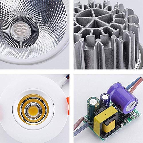Downlight LED 7W techo foco empotrable COB spotlight ajustable 40 grados para pasillo 6