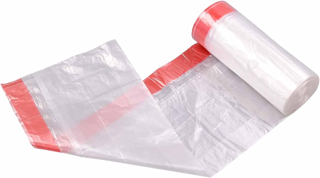 Morcte Clear 8 Gallon Drawstring Trash Bags, 108 Counts