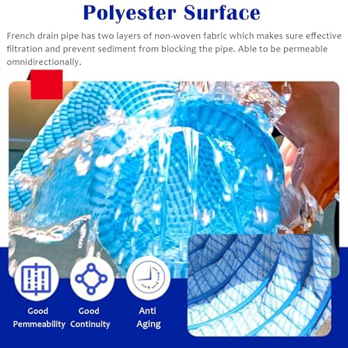 Tuyau de drainage extérieur extensible perforé pour l'eau
