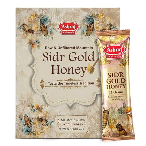 Ashraf Naturals Sidr Gold Honey Sticks Pack 20 x 15 g