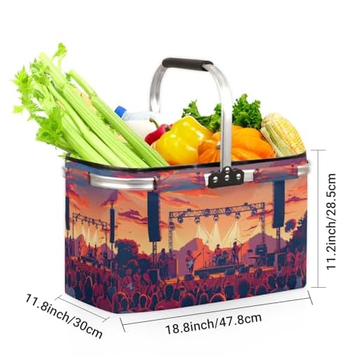 Portable Collapsible Picnic Shopping Basket