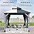 GARTOO 8.5' x 8.5' Outdoor Wood Gazebo - Permanent Wooden Hardtop Gazebo Pavilion with Double Curtains, Galvanized Steel Roof Cedar Wood Gazebos for Garden, Lawn, Poolside, Backyard Deck