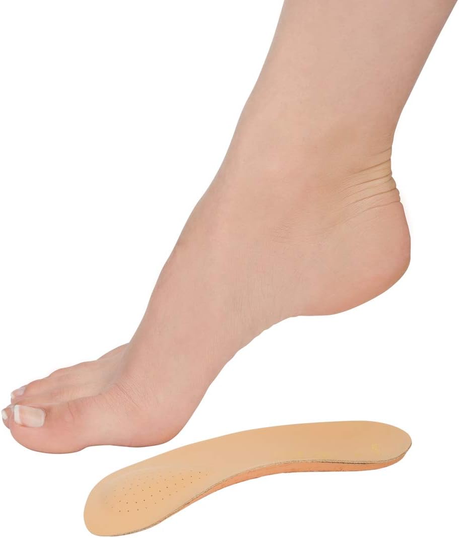 Emsold Ultra Thin Orthotic with Metatarsal Pad and Deep Heel Cup – Semi-Rigid Arch Support Insole for Men and Women – Relieves Pain from Plantar Fasciitis, Morton’s Neuroma and Metatarsalgia
