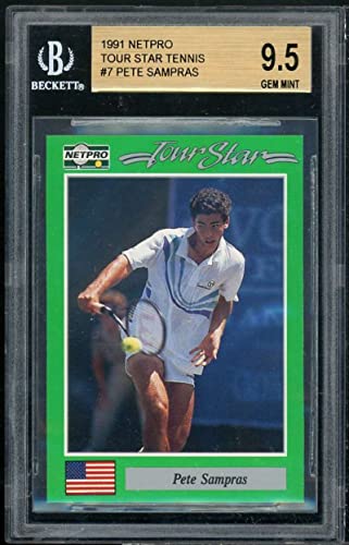 Pete Sampras Rookie Card 1991 Netpro Tour Star Tennis #7 BGS 9.5 (10 9.5 9.5 9)