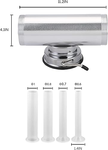 Miniatura 3 de Máquina de embutición de salchichas horizontales de aluminio de 5 libras, kit manual para hacer salchichas con base de succión y 4 boquillas de