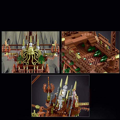 Mould 13138 Kreatives Piratenschiff, 3653 Stück MOC Kriegsserie, Kompatibel Mit Legosteinen, Großes DIY Geisterschiff… – Bild 5