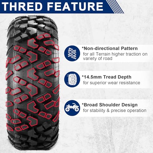 Image of MaxAuto 24x8-12 ATV UTV Tires, 24x8x12 All Terrain ATV Tires for All Trail Tire, 24 8 12 Mud Sand Off-Road Tire, 6PR Tubeless, 2 Pack