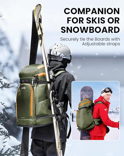 image for OutdoorMaster Ski Boot Bag, 65L Snowboard Boots Travel Backpack for He