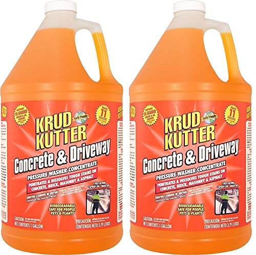 Krud Kutter DG01 Orange Pressure Washer Concentrate Concrete and Driveway Cleaner with Sweet Odor, 1 Gallon (2-(Pack))