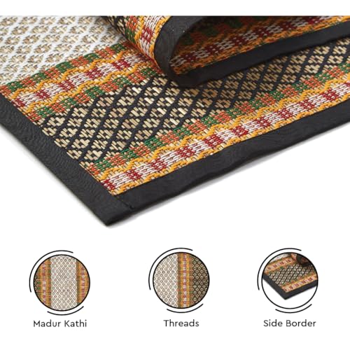 Image of Encasa XO Dining Table Runner 8 Seater, Handcrafted Madurkathi River Grass
