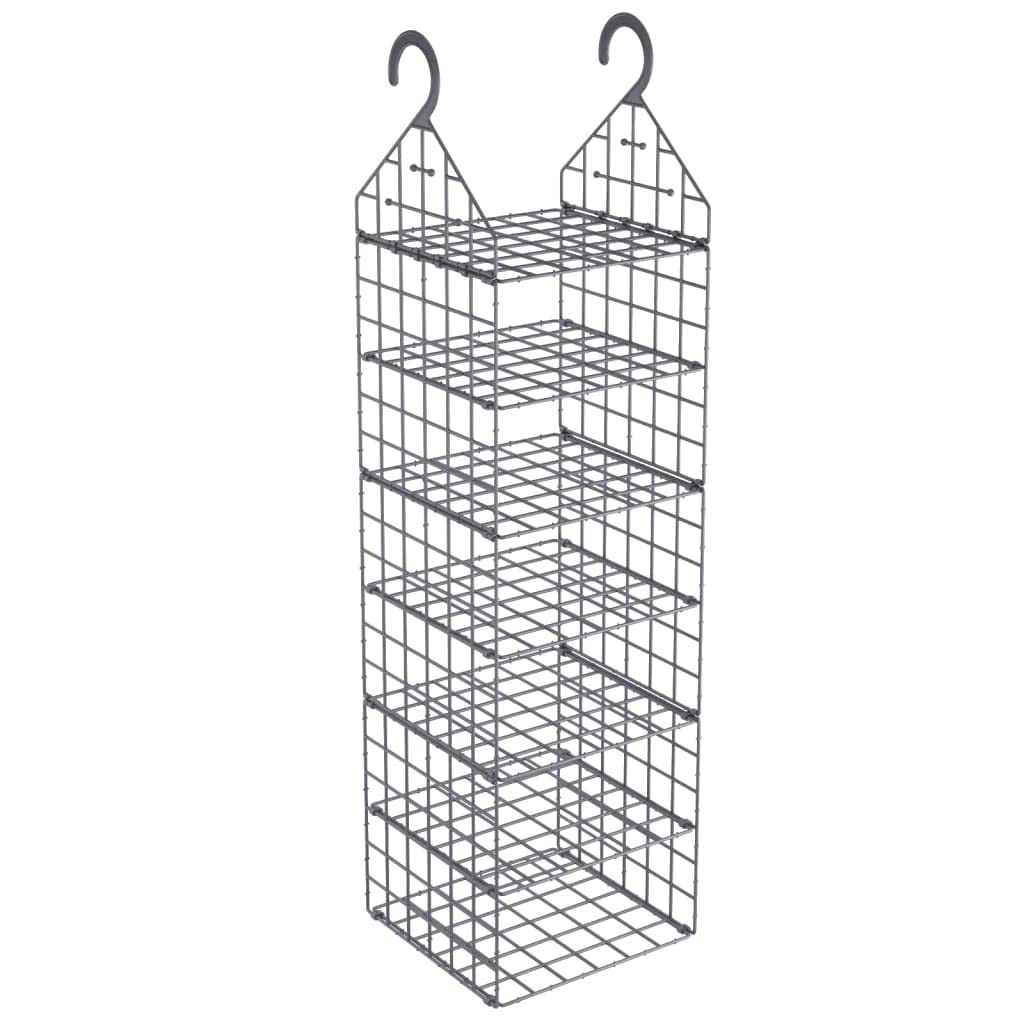 vidaXL 2X Estanterías Colgantes para Armario con 7 Estantes Organizador Ropero Chaqueta Espacio Almacenamiento Mueble para Familia Hogar